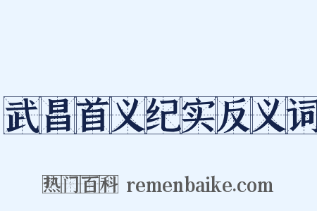 武昌首义纪实反义词是什么意思的图片